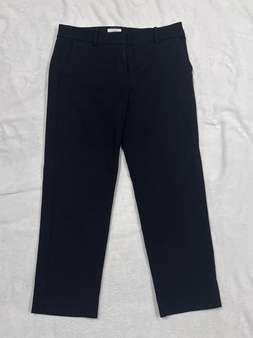 LOFT Women's Black Straight-Leg Dress Pants